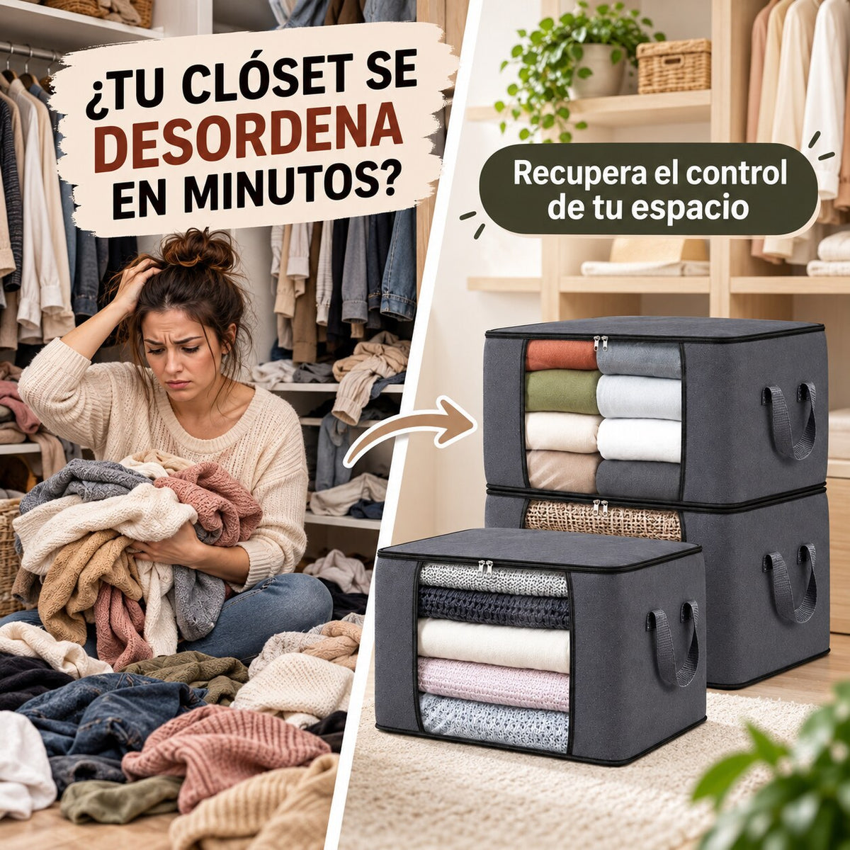 MaxiOrden Pack x3 — Orden visible y más espacio en tu clóset