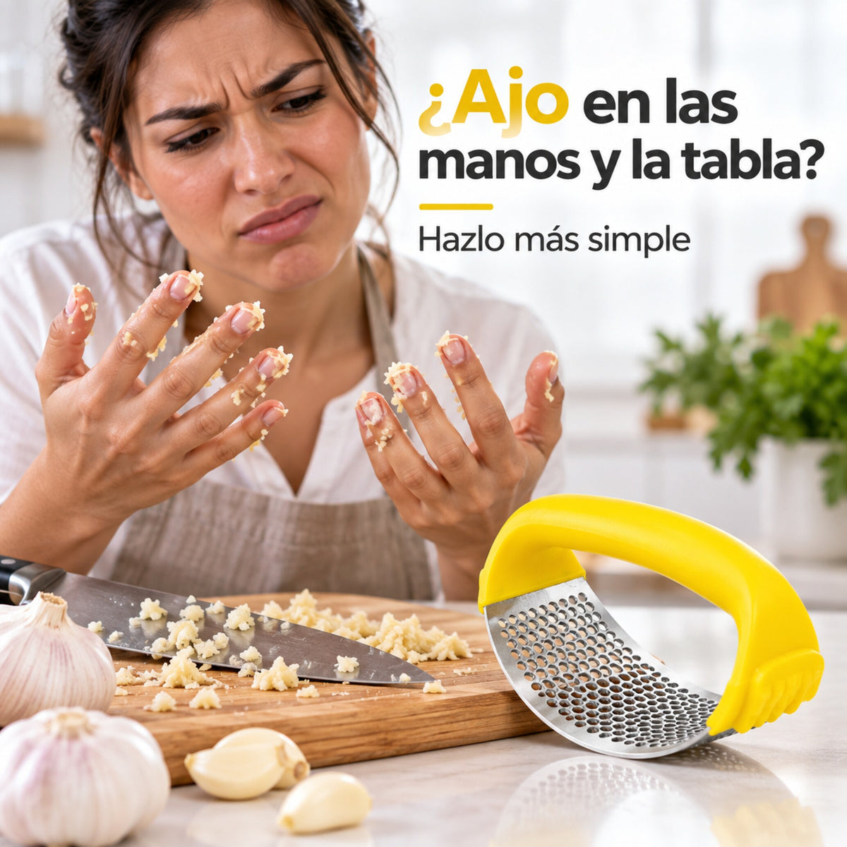 AjoPress – Tritura Ajo Rápidamente y con Menos Esfuerzo