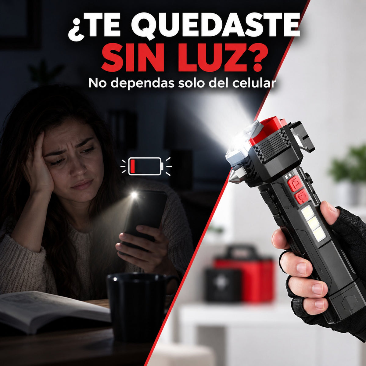 Linterna Multifunción de Emergencia – Luz portátil donde la necesites