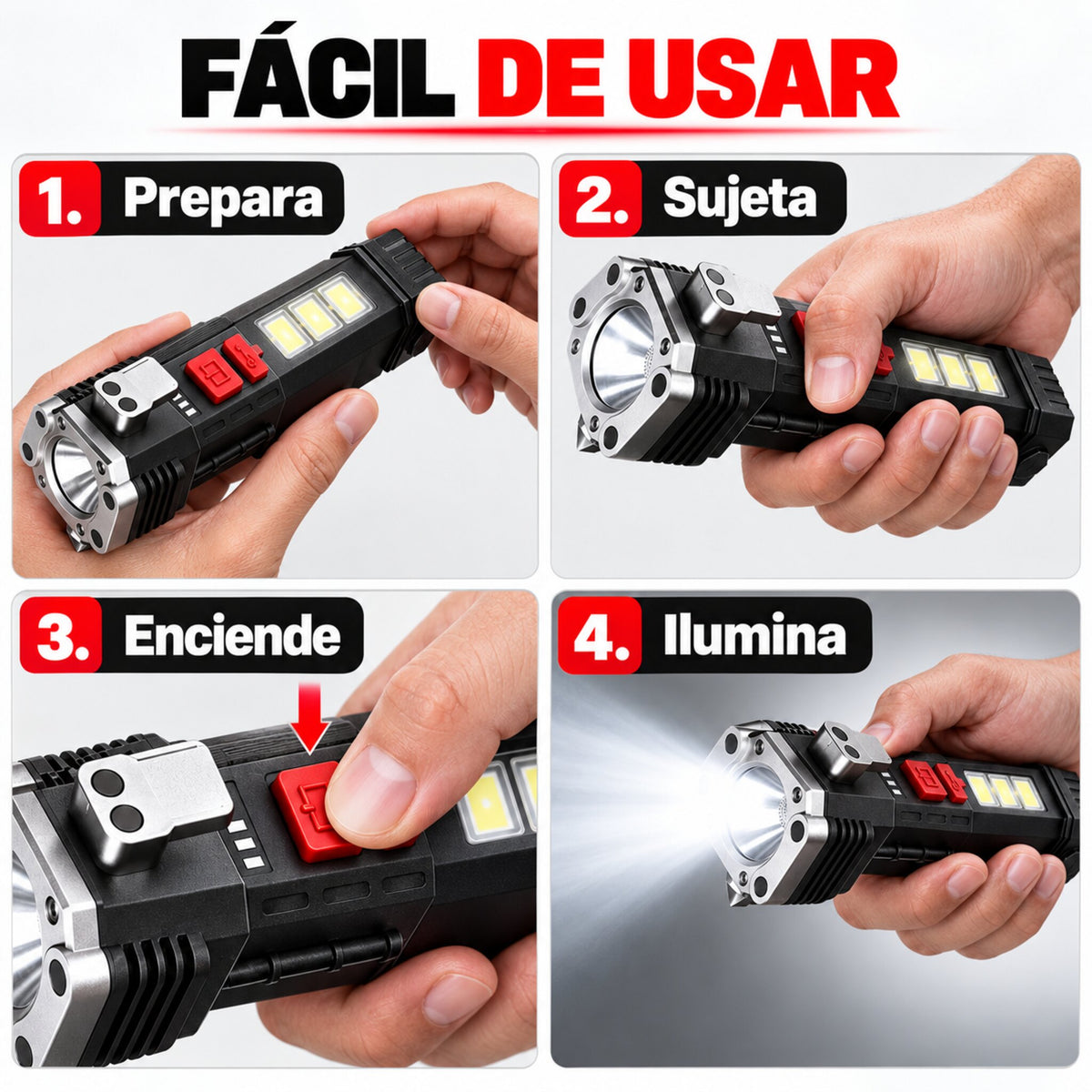 Linterna Multifunción de Emergencia – Luz portátil donde la necesites