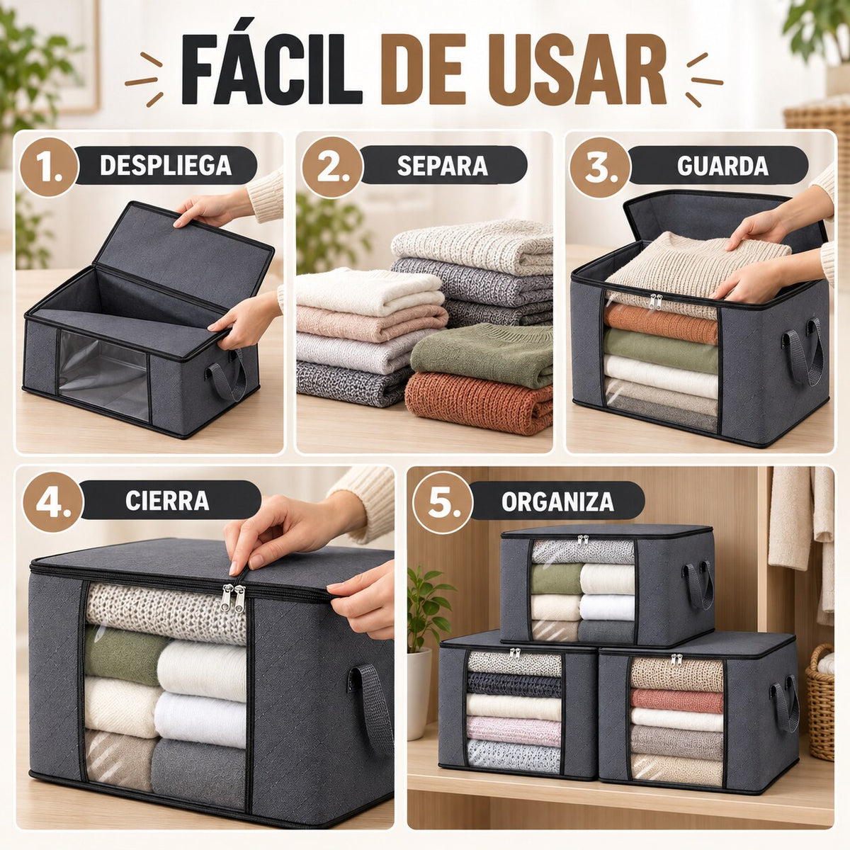 MaxiOrden Pack x3 — Orden visible y más espacio en tu clóset