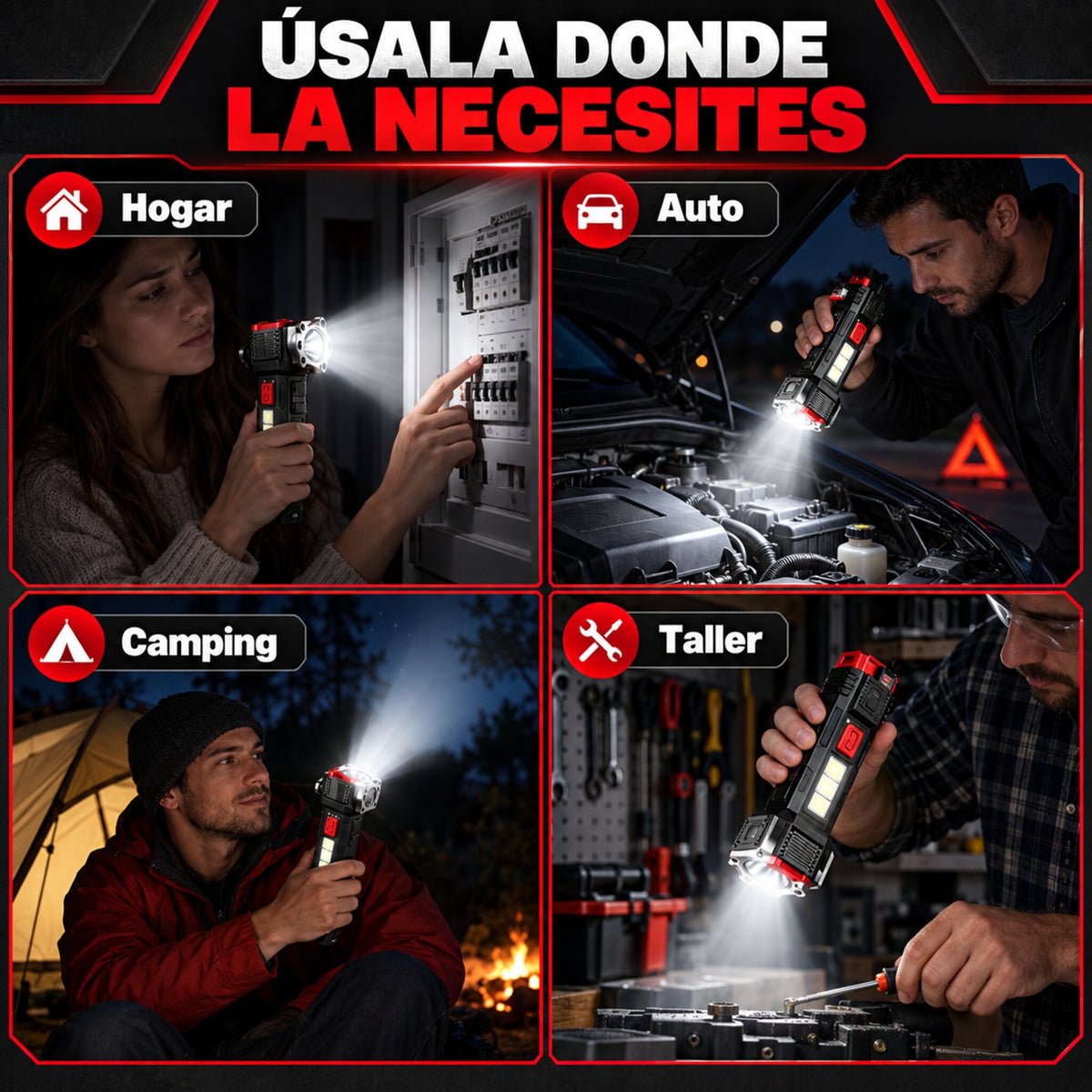 Linterna Multifunción de Emergencia – Luz portátil donde la necesites