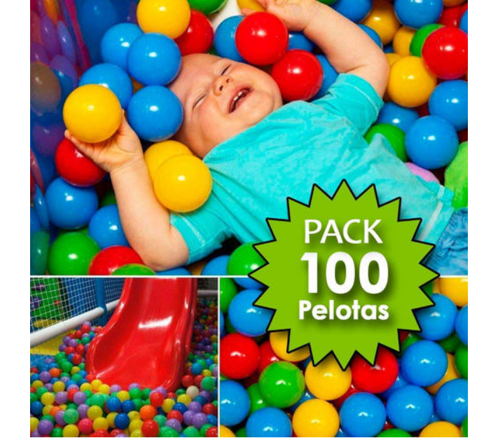 Pack 100 Pelotas Plasticas Para Piscina