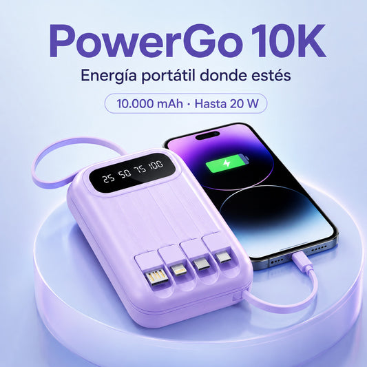 PowerGo 10K – Energía portátil cuando más la necesitas