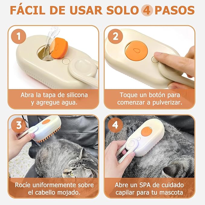 Cepillo a Vapor para Mascota con mango