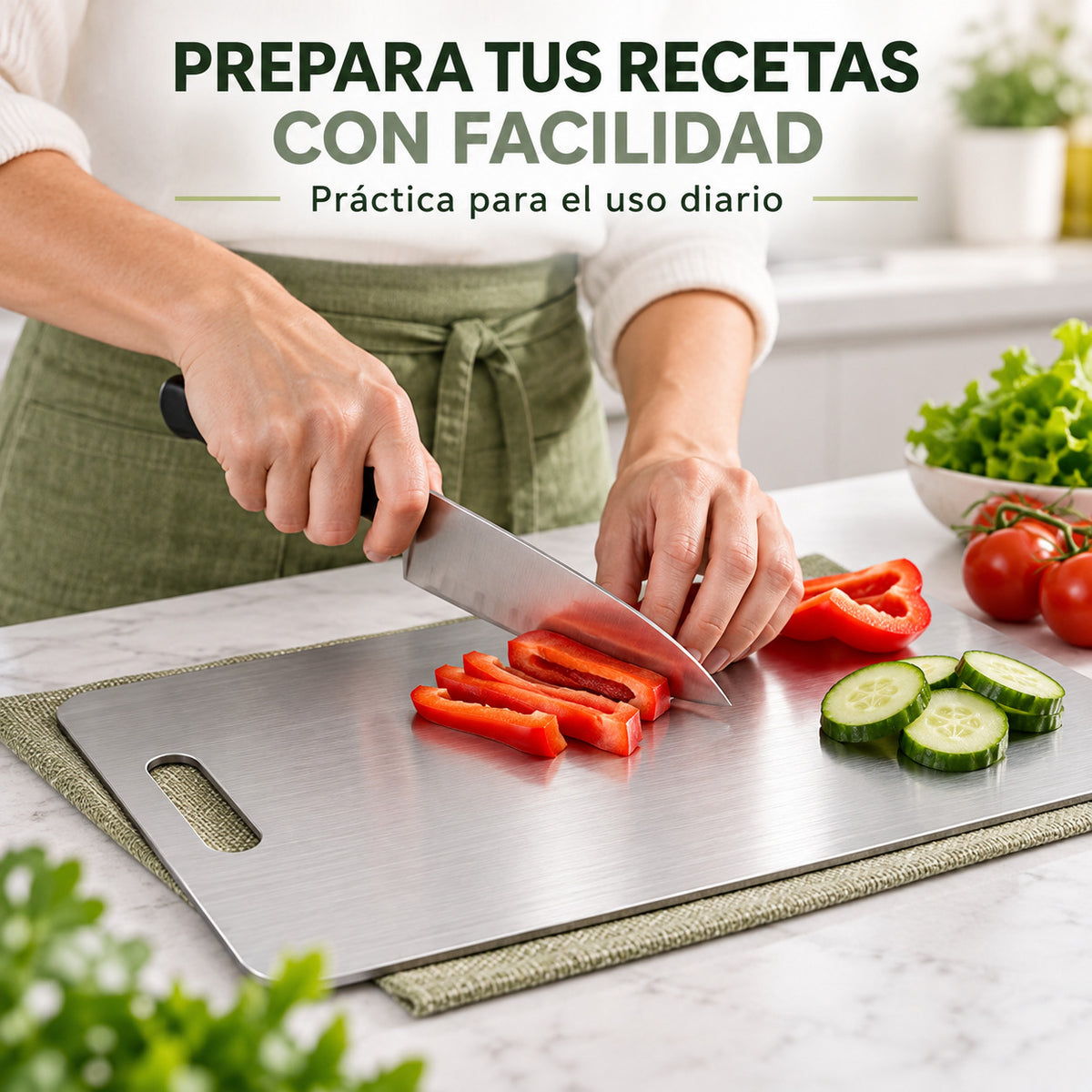 Tabla InoxCut – Más higiene y practicidad al preparar tus alimentos