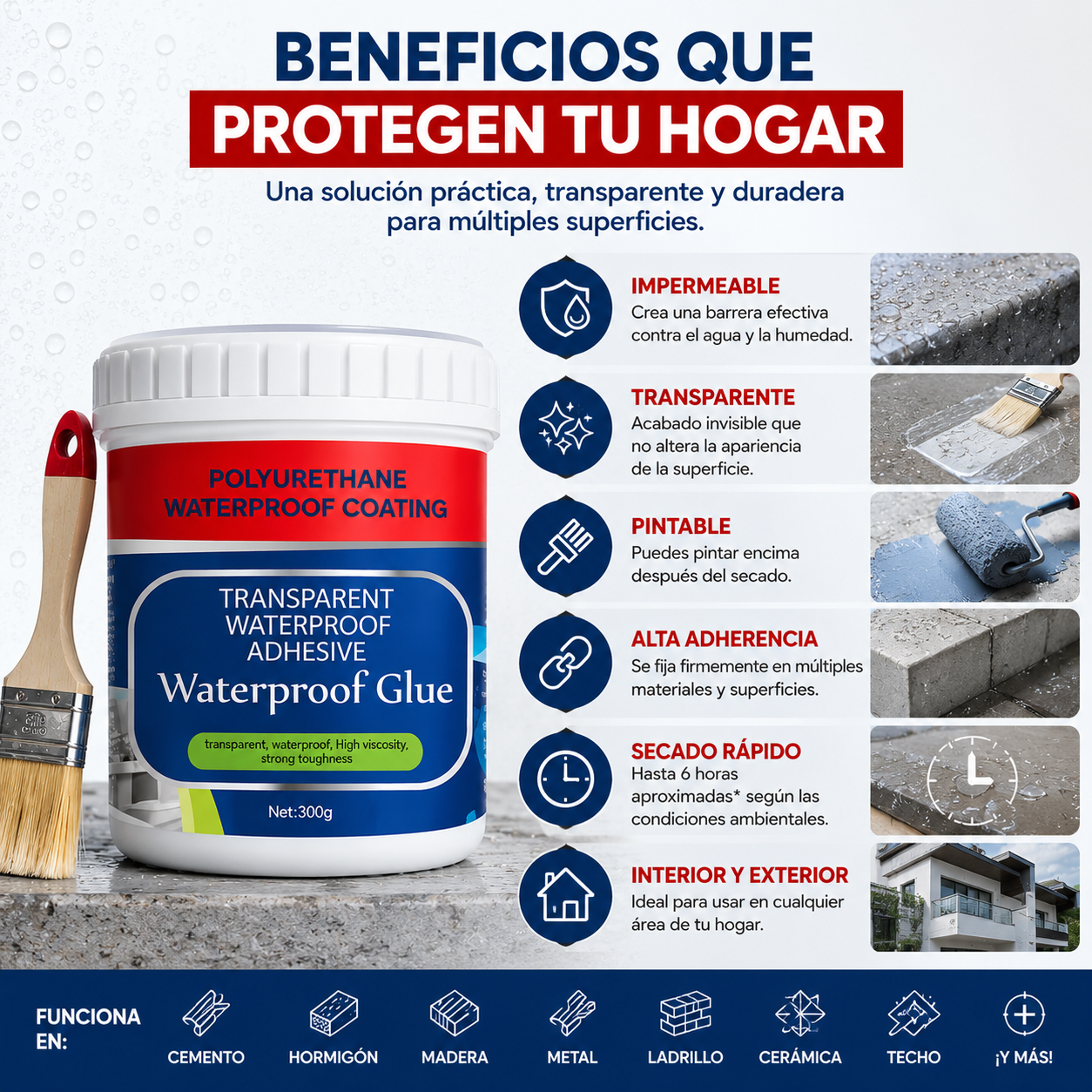 AquaSeal Pro – Protección Transparente contra Filtraciones