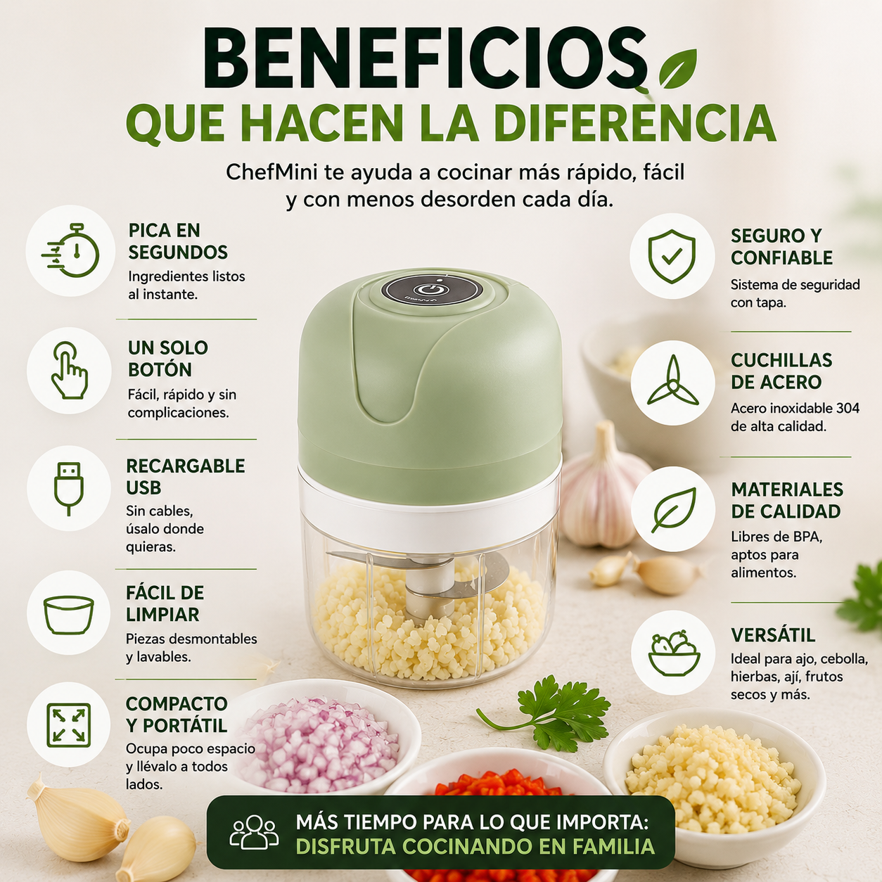 ChefMini - Pica ingredientes en segundos