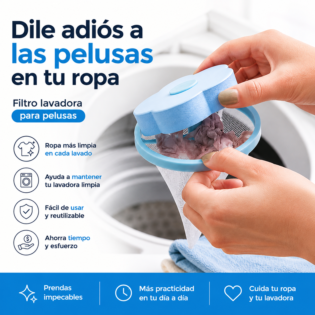 FiltraMax - Ropa limpia, lavadora protegida